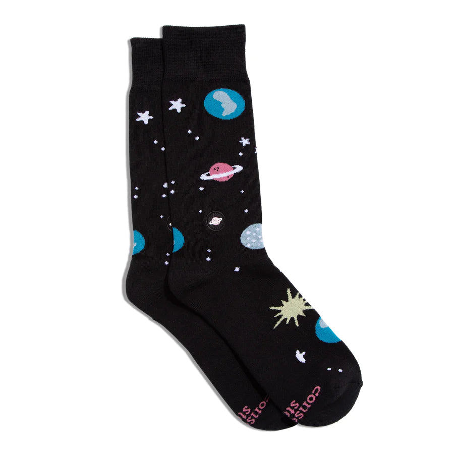 socks that support space exploration-galaxy (3 pack)