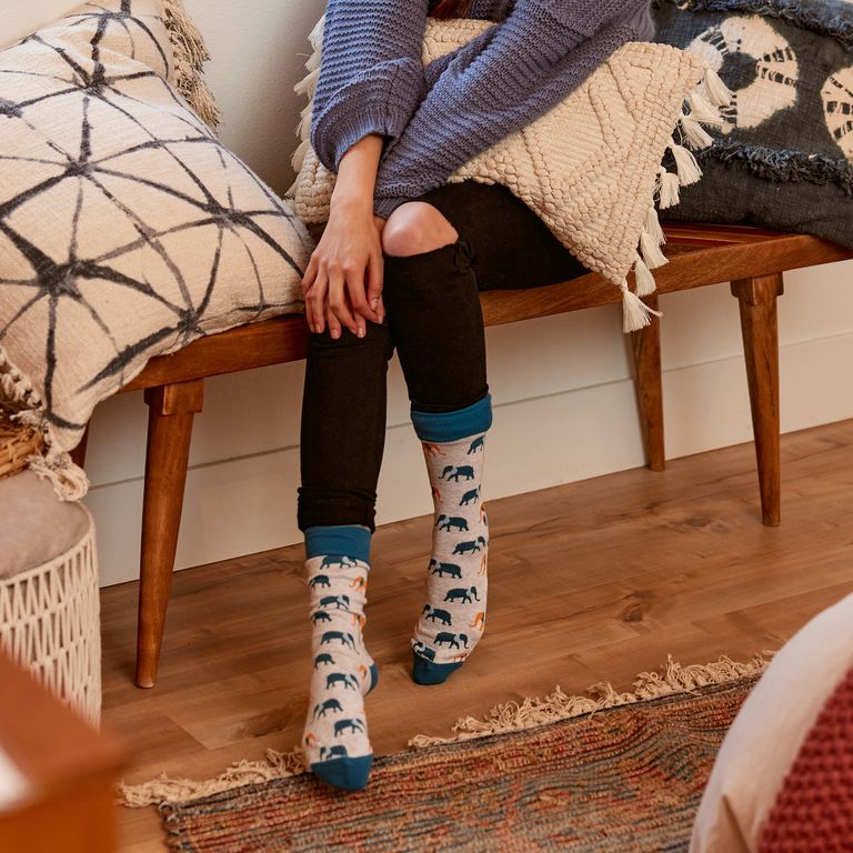socks that protect elephants-grey (3 pack)