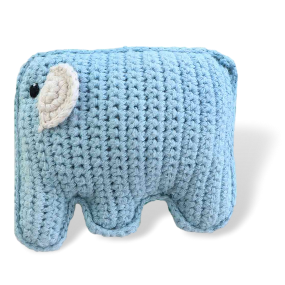 Baby elephant rattle organic