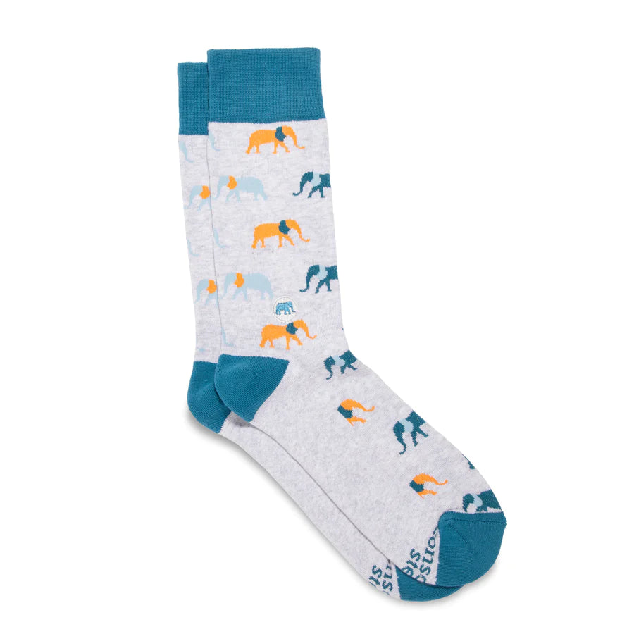 socks that protect elephants-grey (3 pack)
