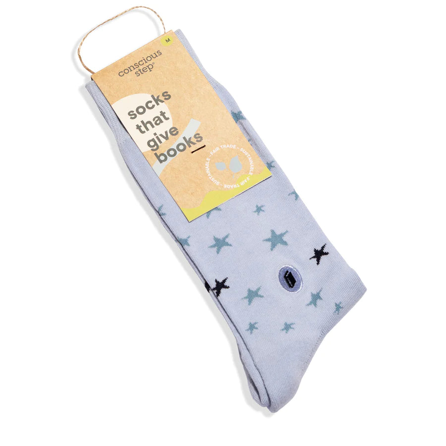 Socks that Give Books-Stars (3 pack)