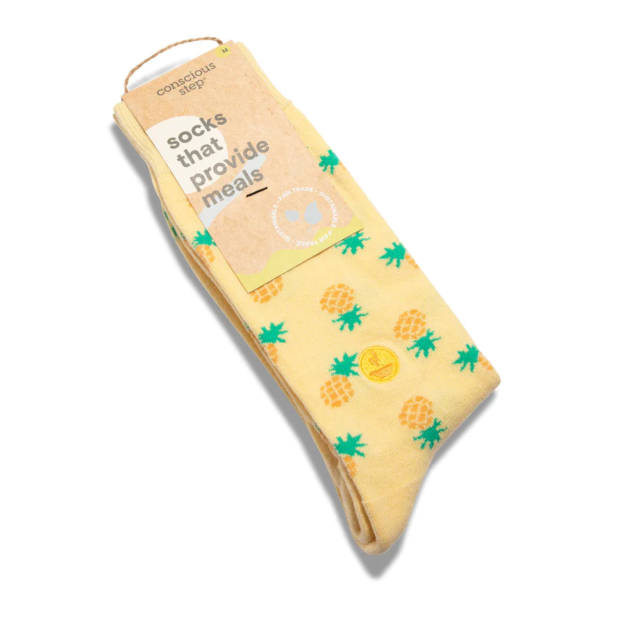 socks that provide meals-pineapple (3 pack)