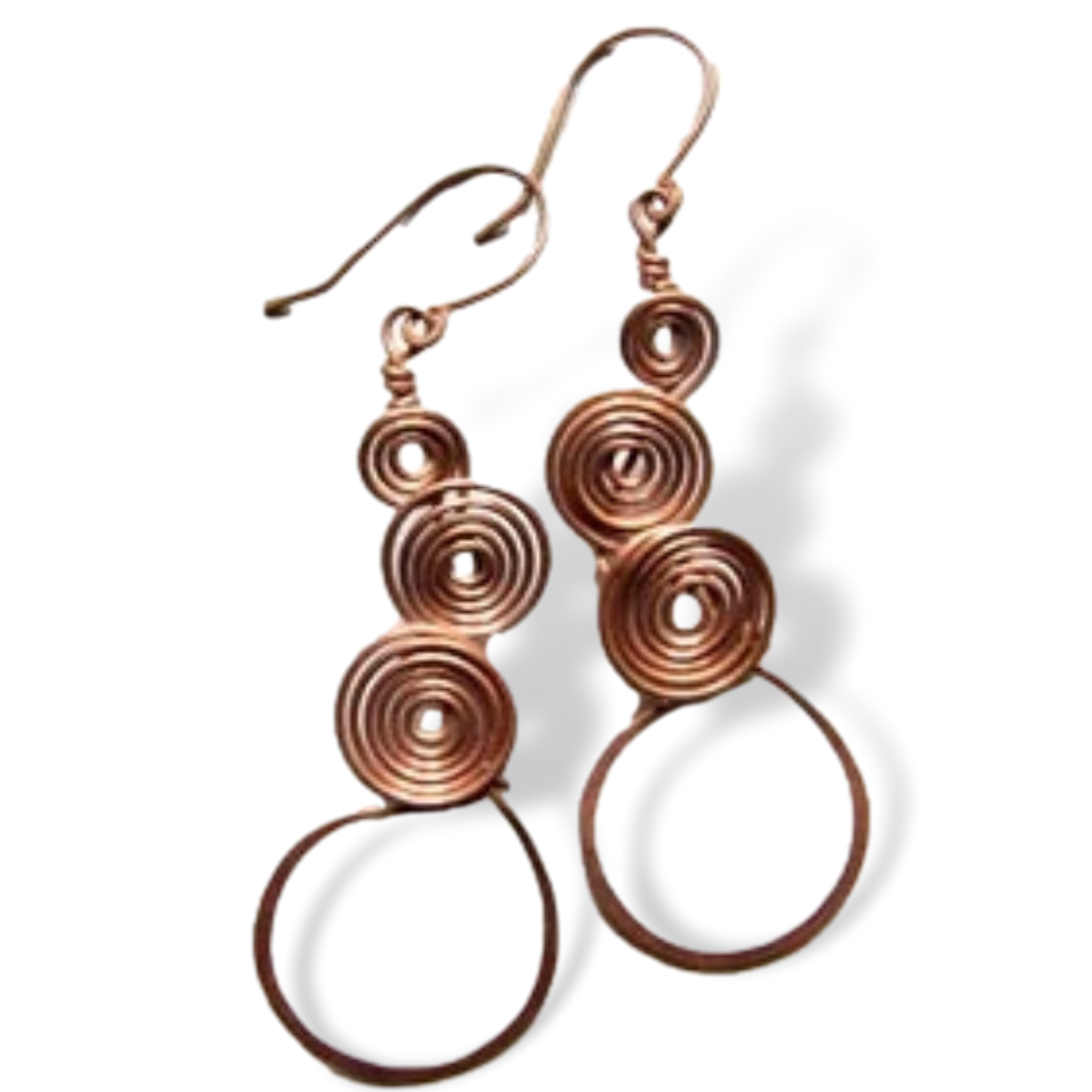 Spiral wire earrings deals