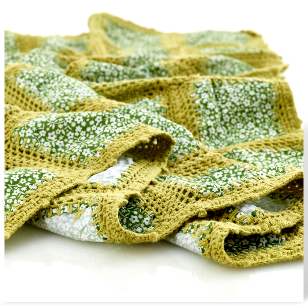 Blanket -  Crochet patchwork - ( 4 Colours ) - Samana Living