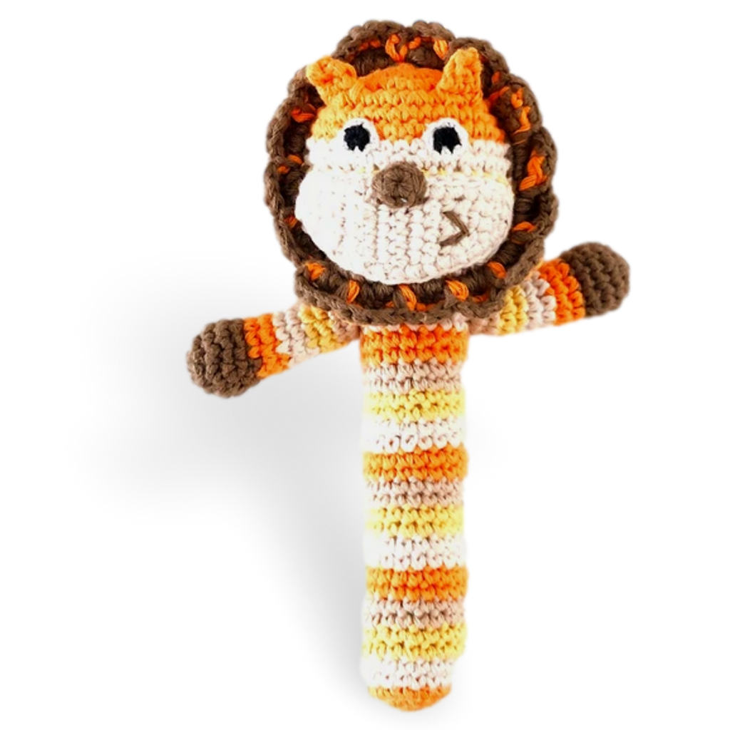 Stick rattle – lion organic